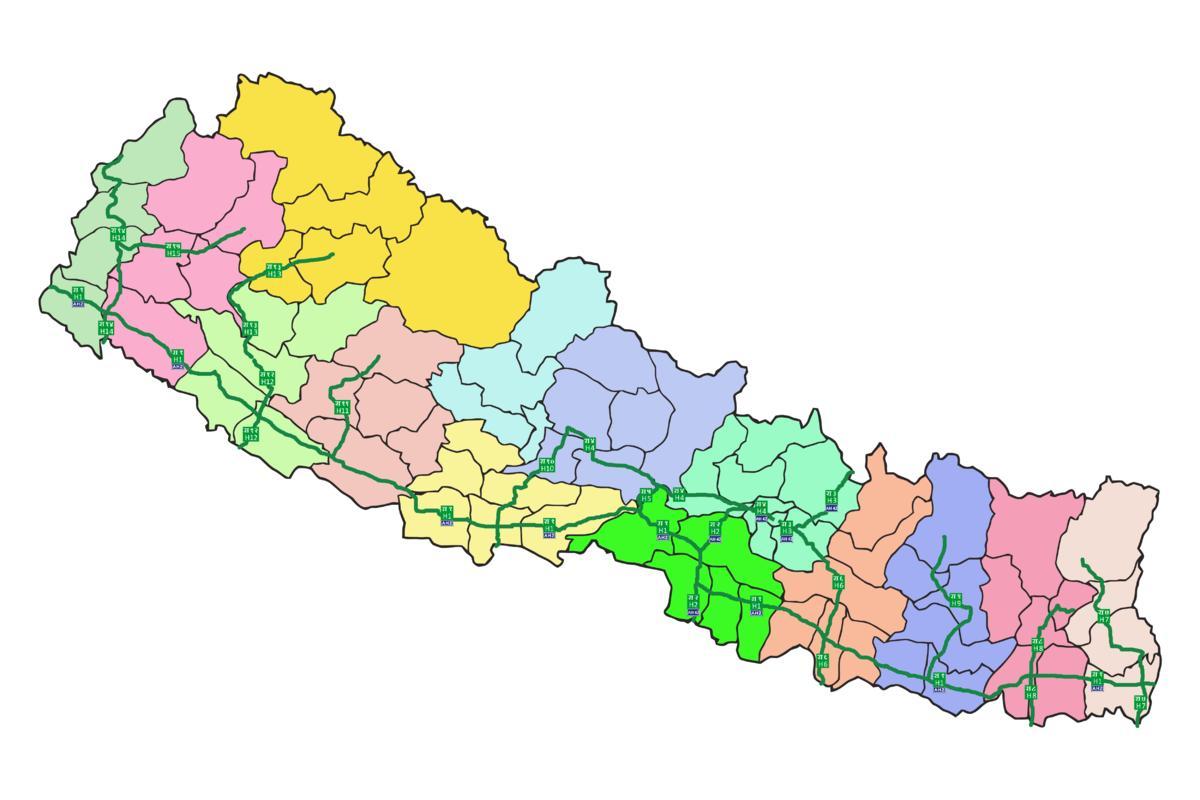 Kat jeyografik nan nepal ak nan pi gwo otowout