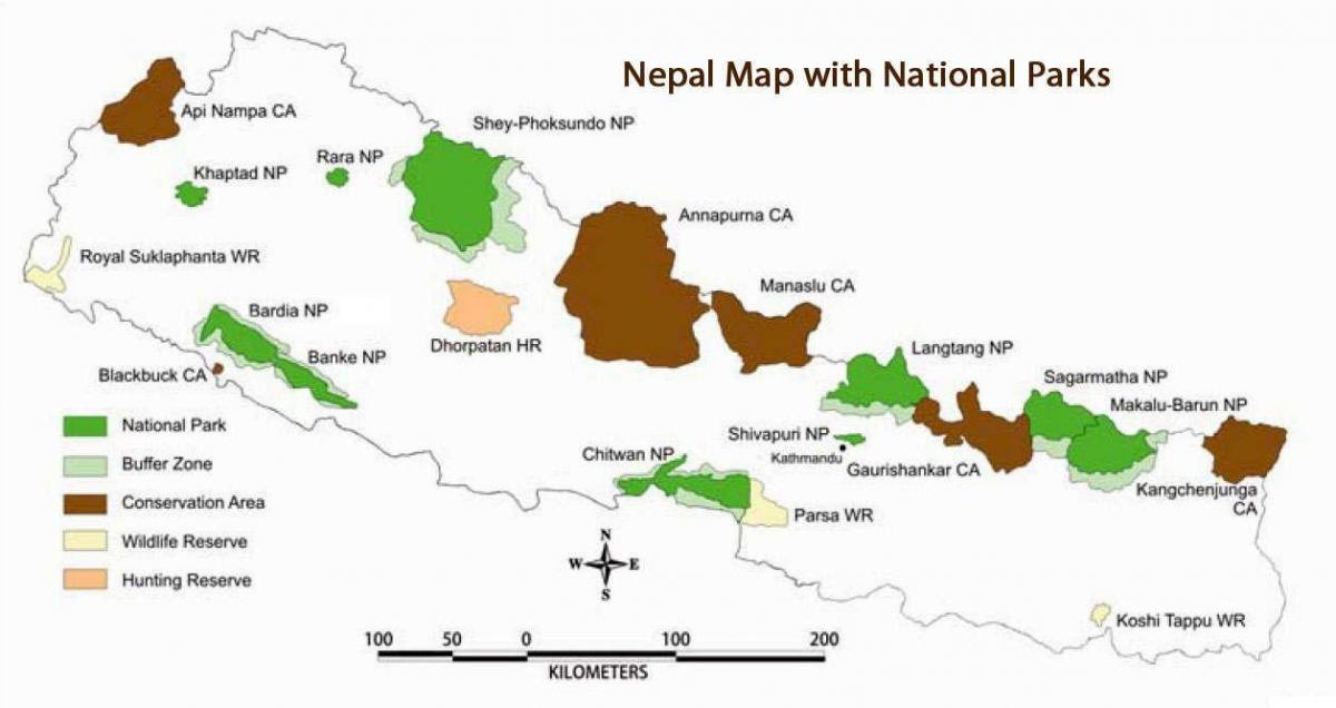 Kat jeyografik nan nepal ak pak nasyonal