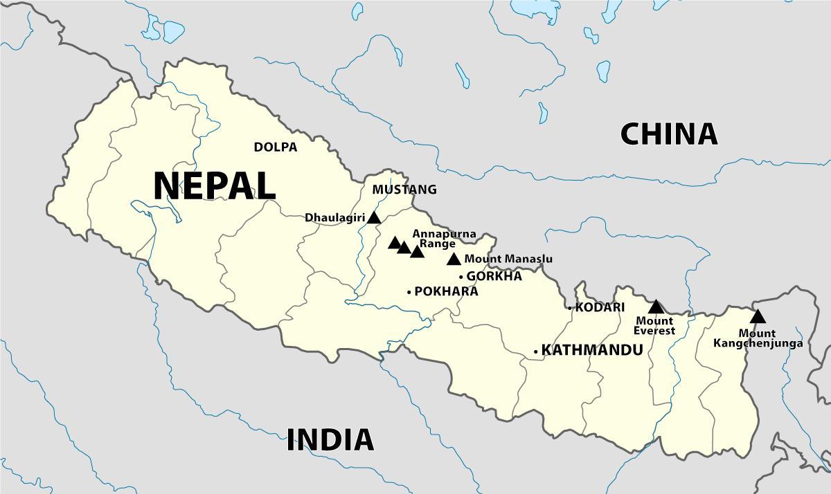 Kat jeyografik nan nepal himalayas yo
