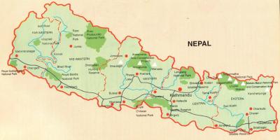 Nepal kat jeyografik la touris gratis