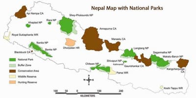 Kat jeyografik nan nepal ak pak nasyonal