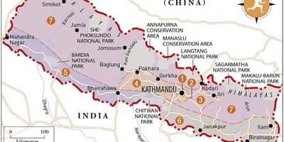 Kat jeyografik nan nepal ak tanp