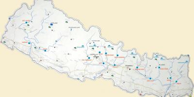 Kat jeyografik nan nepal montre rivyè