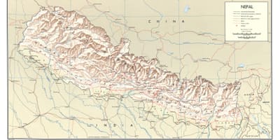 Nepal tren wout kat jeyografik