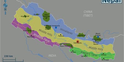 Kat jeyografik nan orijinal la nepal
