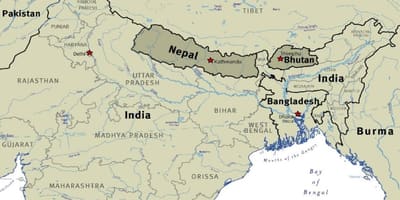 Kat jeyografik nan boutan nepal ak tibè
